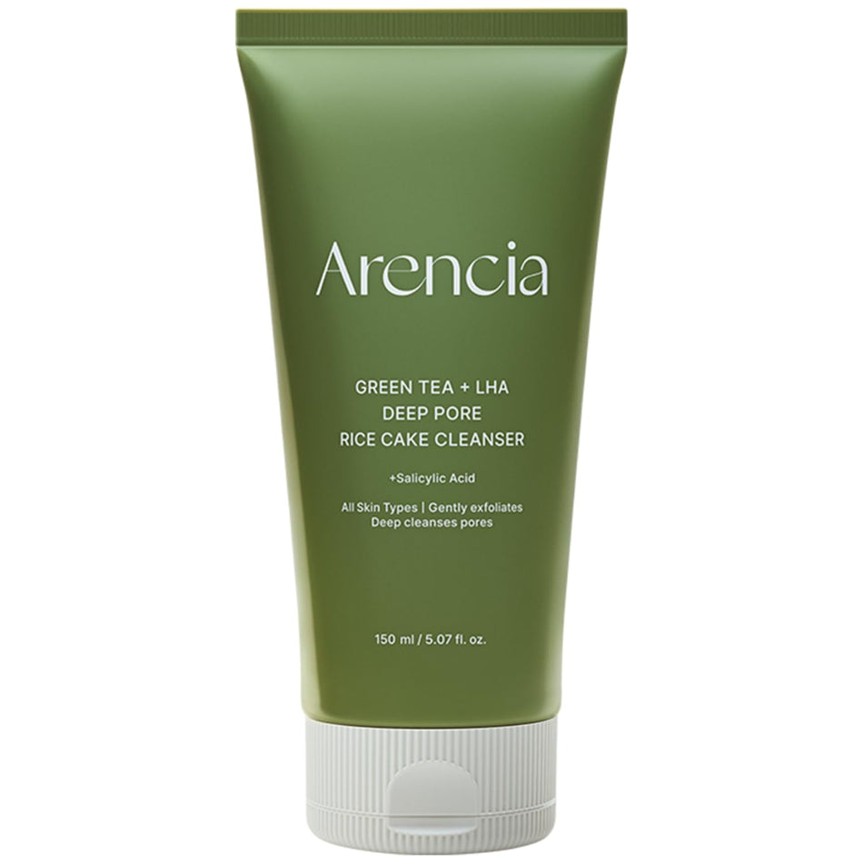Arencia Green Tea + LHA Deep Pore Rice Cake Cleanser