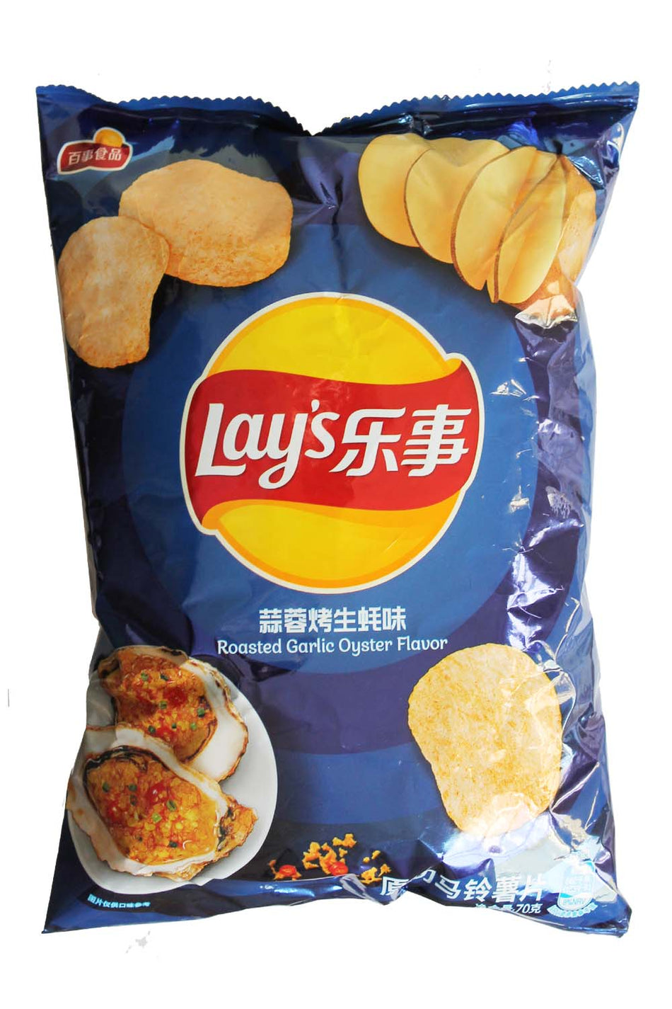 Lay's  Roasted Garlic Oyster flavor chip