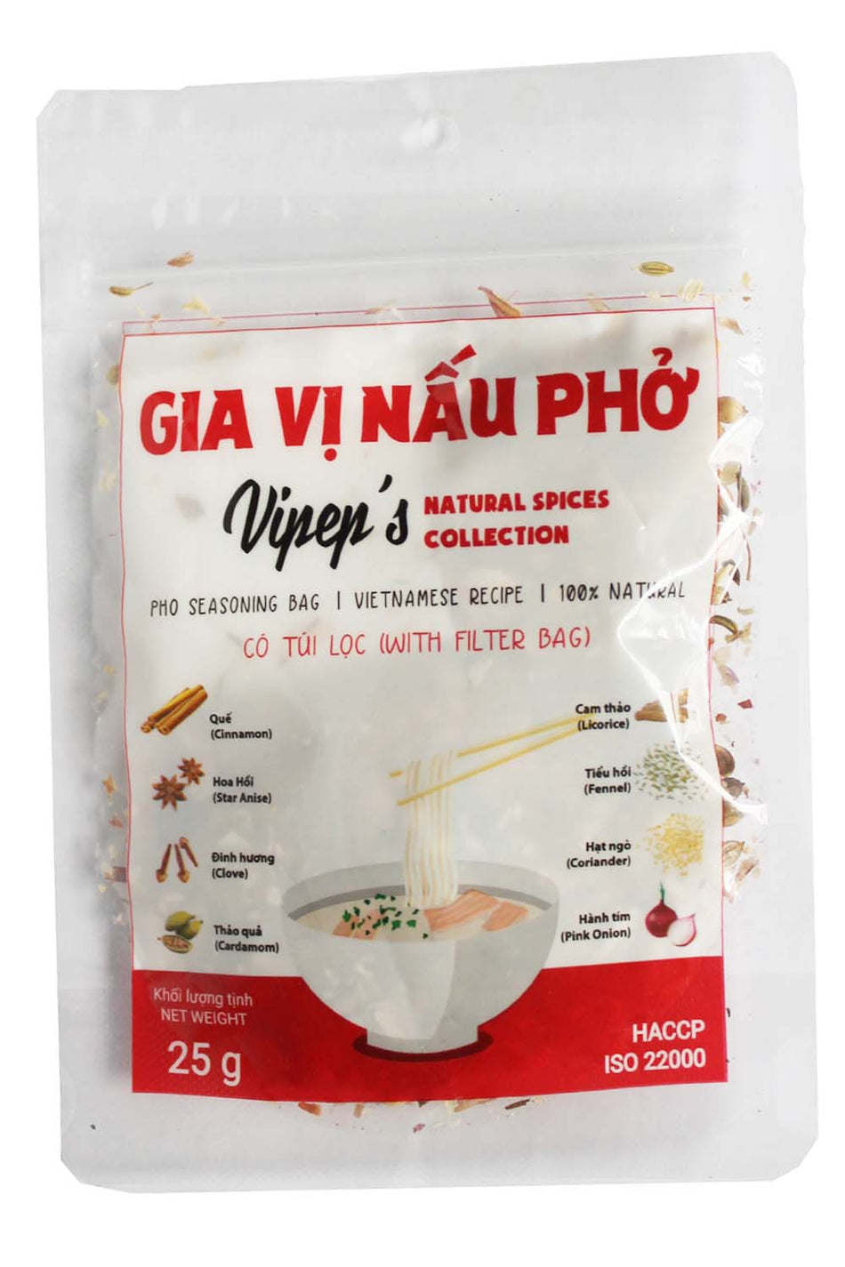 Vipep 's Pho Natural  Ingredients