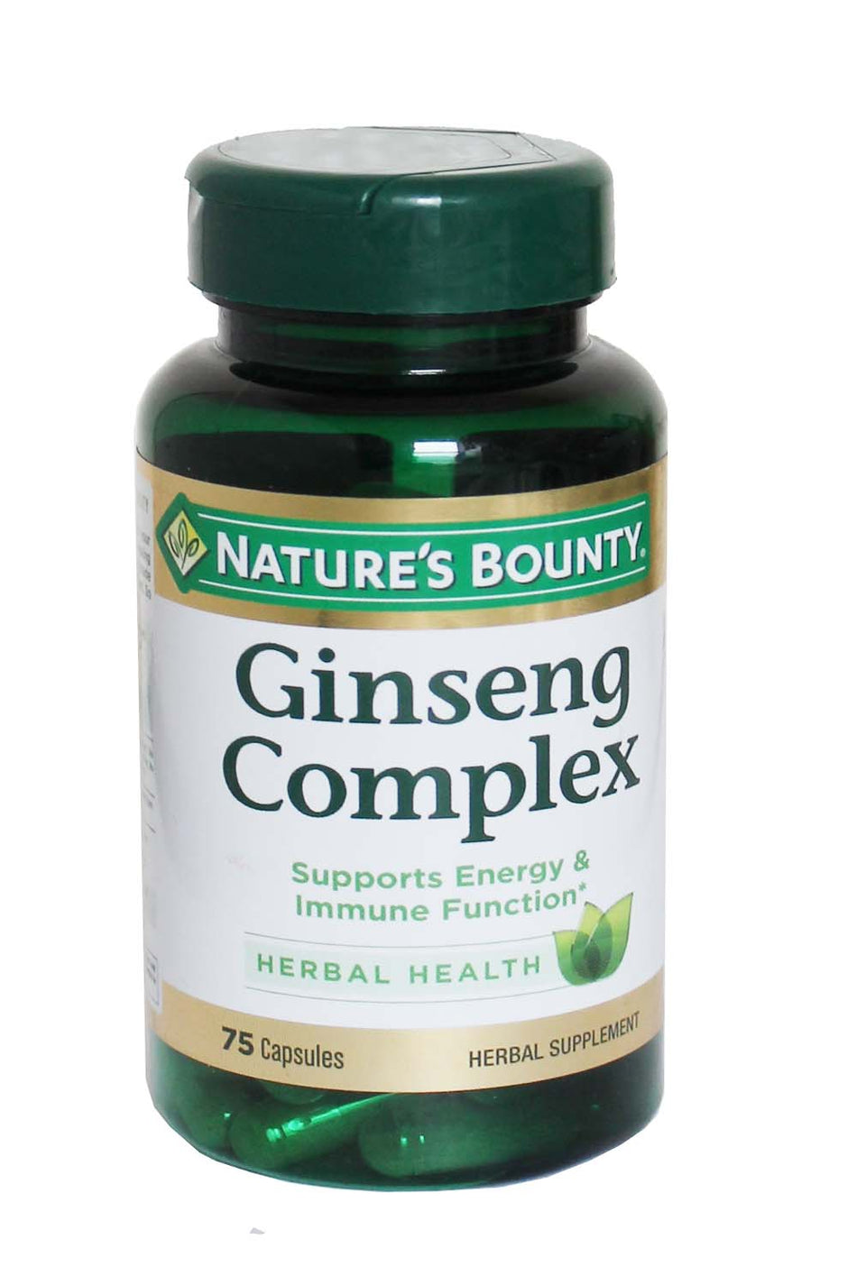 Nature's Bounty  Ginseng Complex Capsules Supports Vitality & Immune Function 75 Ct