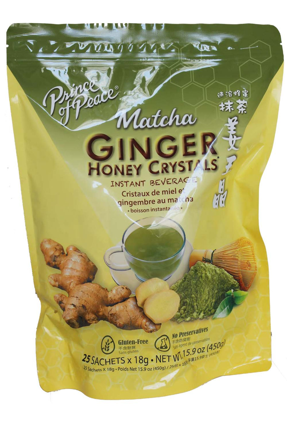 Prince of Peace Matcha Ginger Honey Crystals