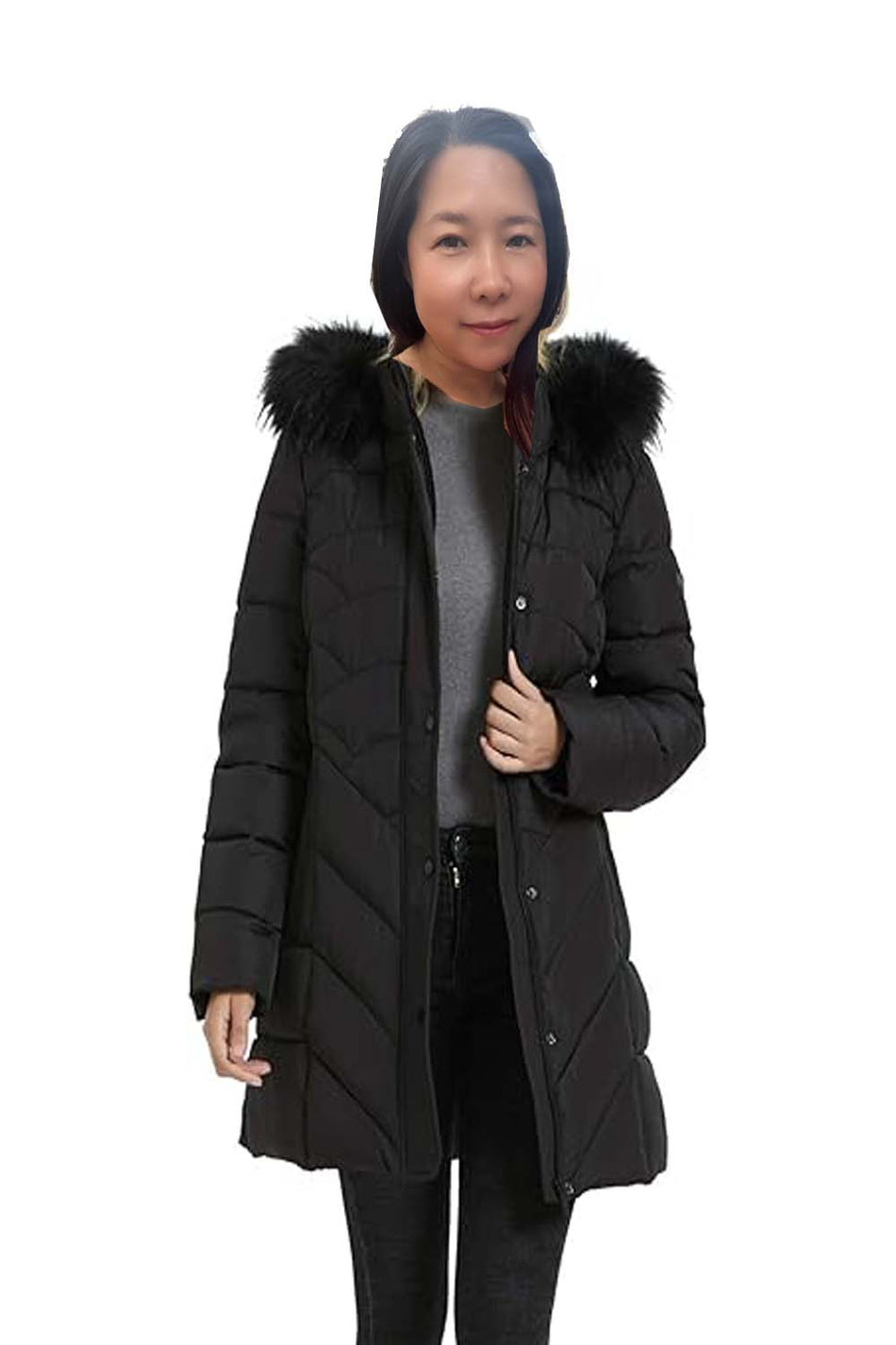 BINACL Women's Winter Warm Thicken Long Outwear Pockets Coat Parka Jacket
